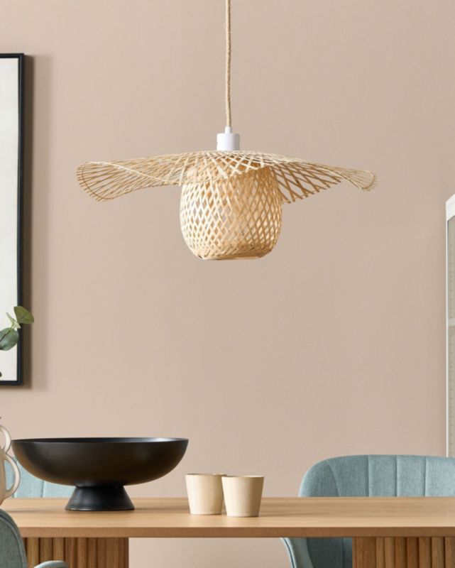 Lampa wisząca Bonito Drewno bambusowe Jasne drewno 1 szt.