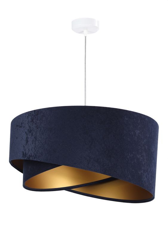 Lampa wisząca BPS Koncept Gemstone asymetryczna dwukolorowa granatowo-złota 1 szt.