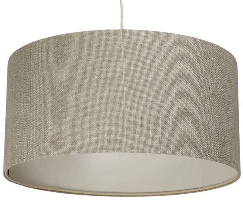 Lampa wisząca BPS Koncept lniana beżowa E27 60 W szerokość 70 cm 1 szt.