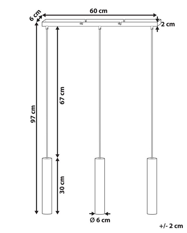 Lampa wisząca Brosna Metal Mosiężny 1 szt.