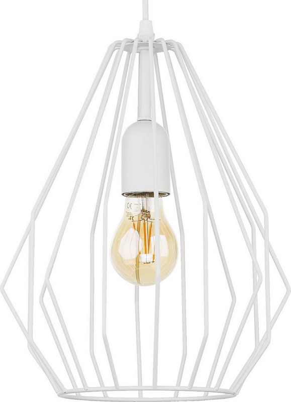 Lampa wisząca BRYLANT TK Lighting Biała Druciana h130 cm 1szt.