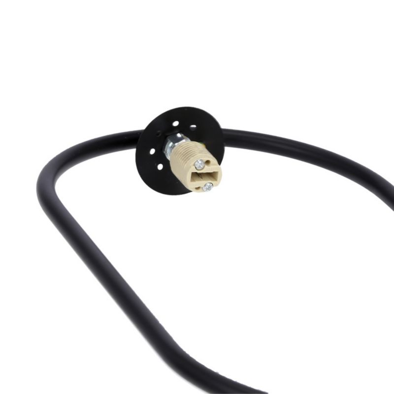 Lampa wisząca Candellux Cordel czarno-biała szklana kula 1xG9 x 28W 1 szt.