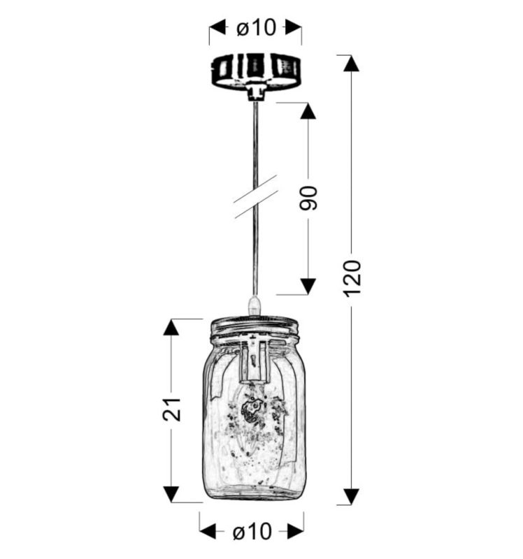 Lampa wisząca Candellux JARS chromowana-fioletowa 1xE14x40W IP20 wym:120x10x10cm - 1 szt.