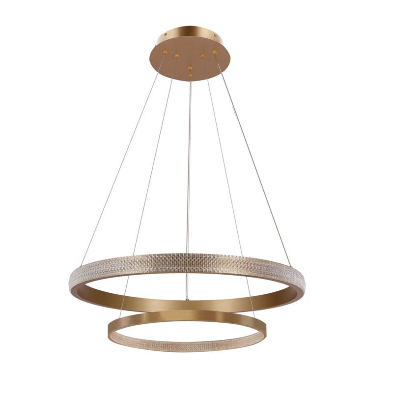 Lampa wisząca Candellux Lighting Hashim złoty 22W+34W 60+40cm 1 szt.