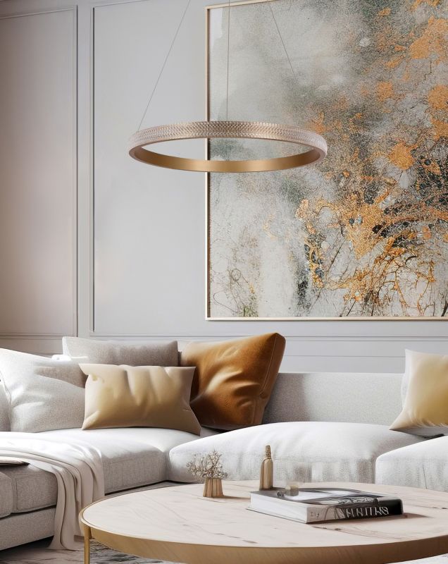 Lampa wisząca Candellux Lighting Hashim złoty 34W 60cm 1 szt.