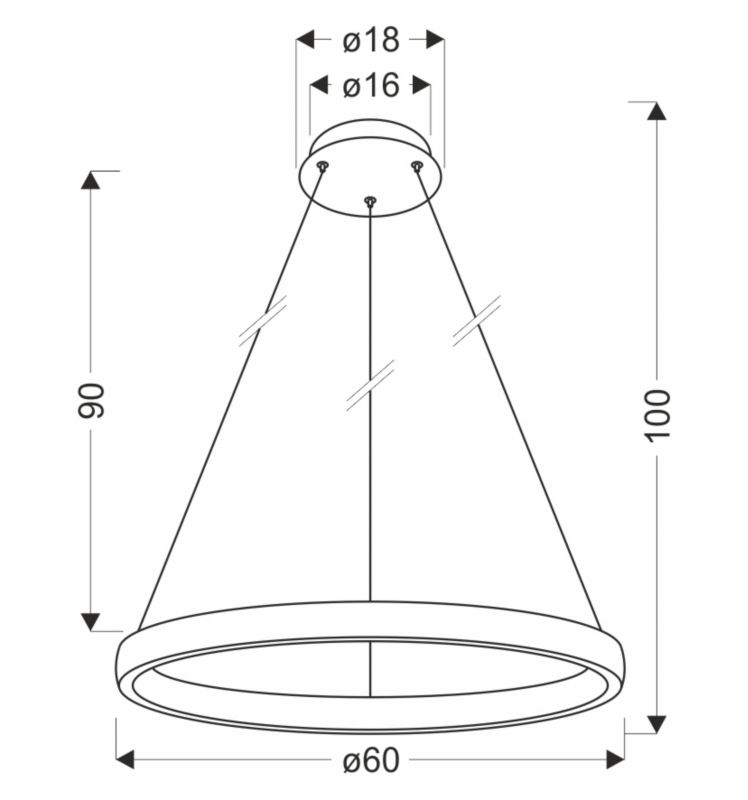 Lampa wisząca Candellux Lighting Hashim złoty 34W 60cm 1 szt.