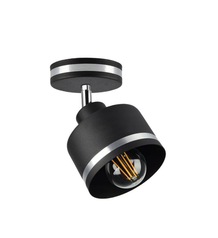 Lampa wisząca Candellux Wama  czarno-srebrna wym: 17 x 12 x 12 cm 1xE27 x 40W 1 szt.