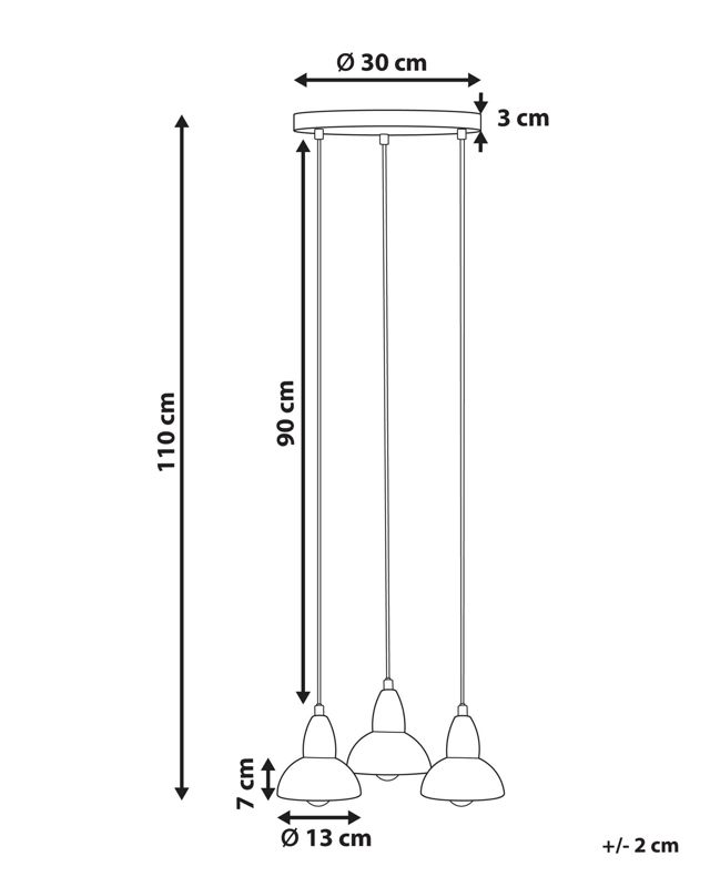 Lampa wisząca Castaly Metal Mosiężny 1 szt.