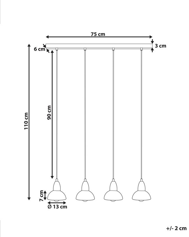 Lampa wisząca Castaly Metal Mosiężny 1 szt.