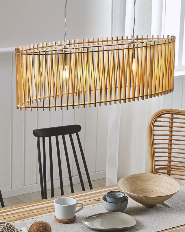 Lampa wisząca Chari Jasne drewno 1 szt.