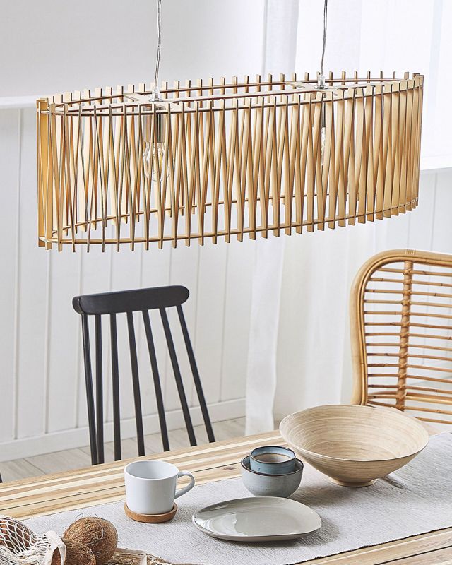 Lampa wisząca Chari Jasne drewno 1 szt.