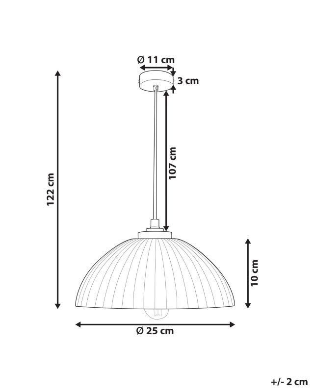 Lampa wisząca Cottica Papier-mâché Biały 1 szt.