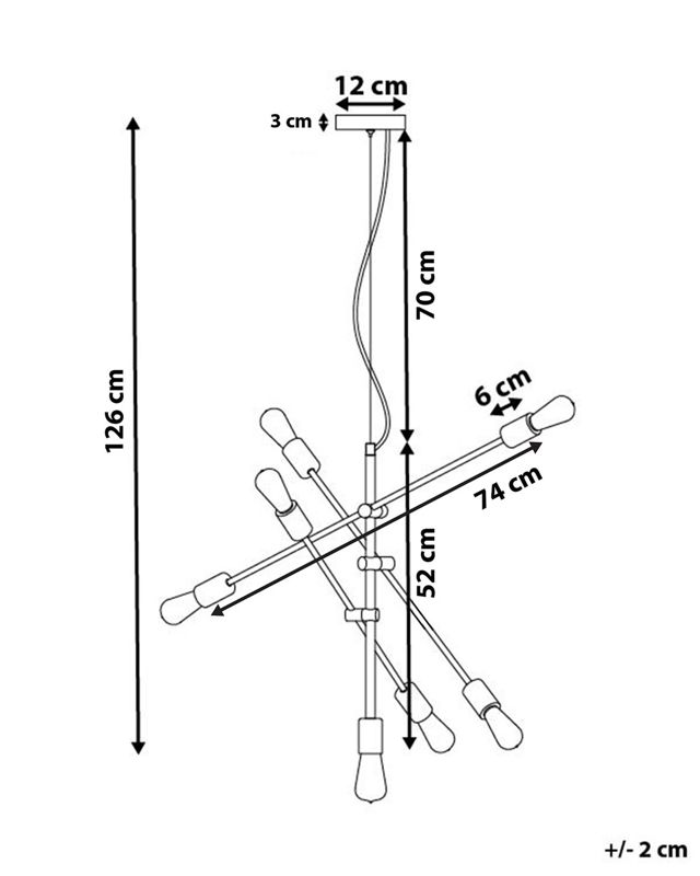 Lampa wisząca Cremera Metal Mosiężny 1 szt.