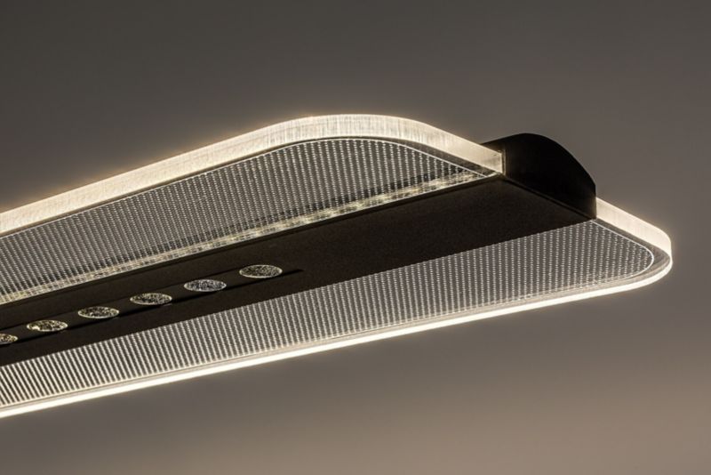 Lampa wisząca długa listwa świetlna Rabalux Norael czarna LED 40W 3000KK 2600lm IP20 wym:120x100x15cm - 1 szt.