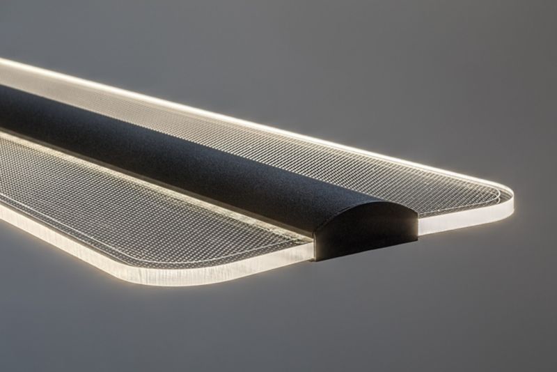 Lampa wisząca długa listwa świetlna Rabalux Norael czarna LED 40W 3000KK 2600lm IP20 wym:120x100x15cm - 1 szt.