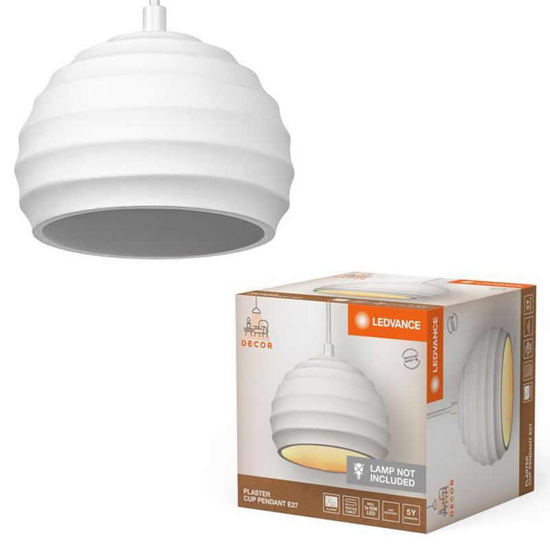 Lampa Wisząca Decor Ledvance Lampa Sufitowa Dekoracyjna E27 Biała 1 szt.