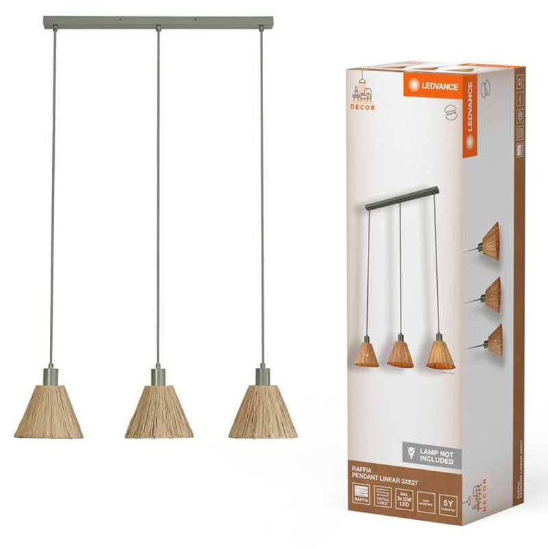 Lampa Wisząca Decor Ledvance Lampa Sufitowa Dekoracyjna E27 Brązowy Zielony 1 szt.