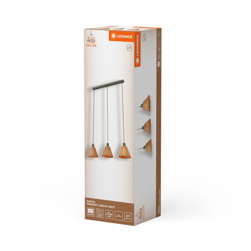 Lampa Wisząca Decor Ledvance Lampa Sufitowa Dekoracyjna E27 Brązowy Zielony 1 szt.