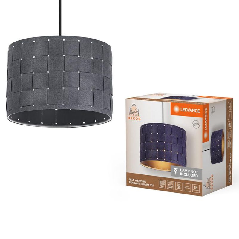 Lampa Wisząca Decor Ledvance Lampa Sufitowa Dekoracyjna E27 Szary 1 szt.