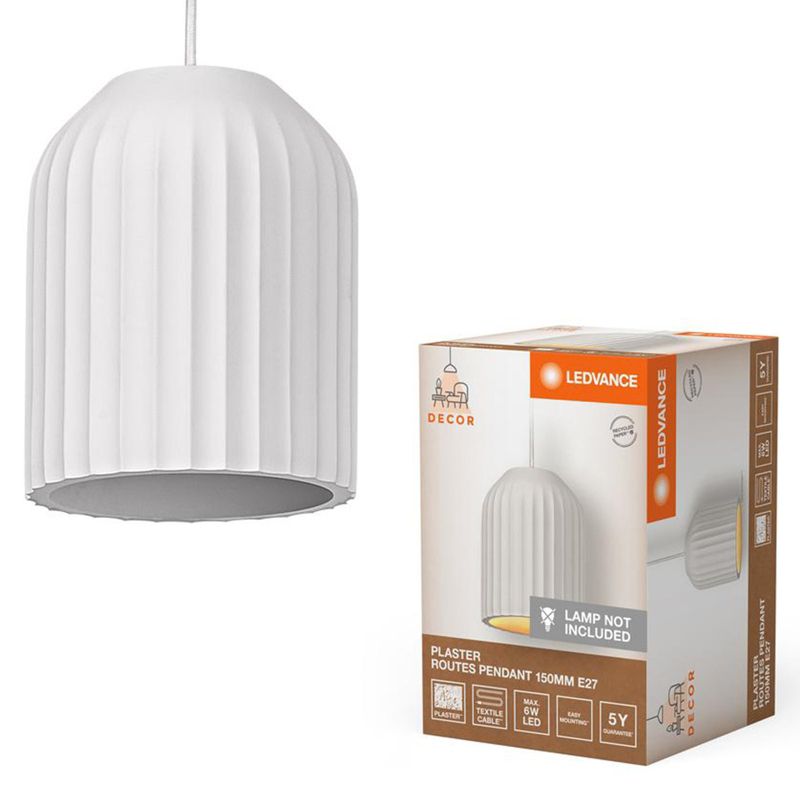 Lampa Wisząca Decor Ledvance Lampa Sufitowa Dekoracyjna E27 Zwis Biała 1 szt.