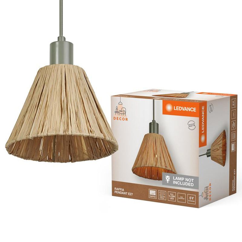 Lampa Wisząca Decor Ledvance Lampa Sufitowa Dekoracyjna E27 Zwis Brązowy Zielony 1 szt.