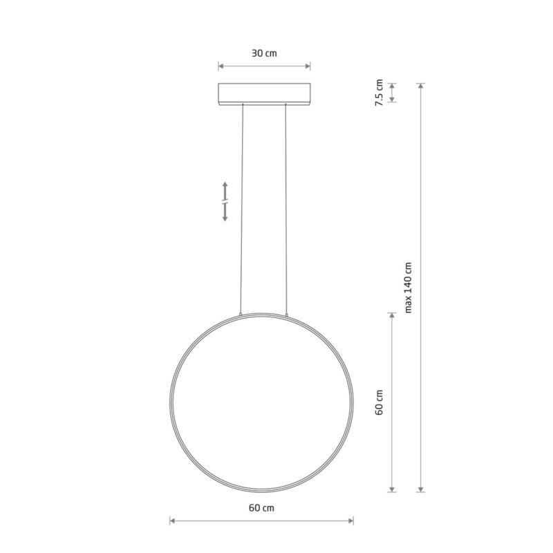 Lampa wisząca dekoracyjna biała pionowy ring LED 21W CIRCOLO LED Nowodvorski 1 szt.
