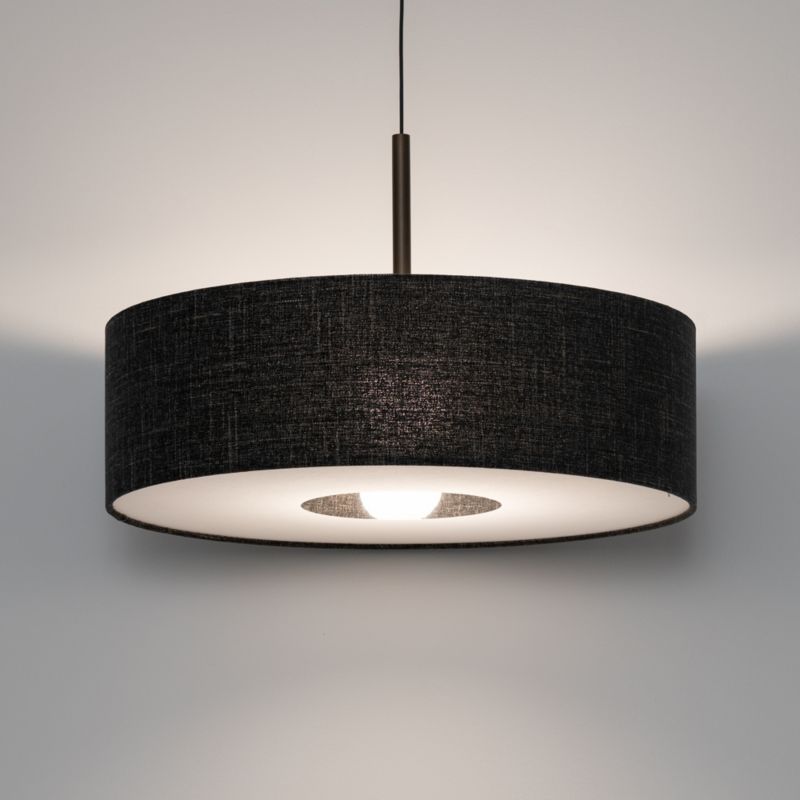 Lampa wisząca dekoracyjna czarna 65cm czekoladowa podsufitka 1xE27 25W AMARELA Nowodvorski 1 szt.