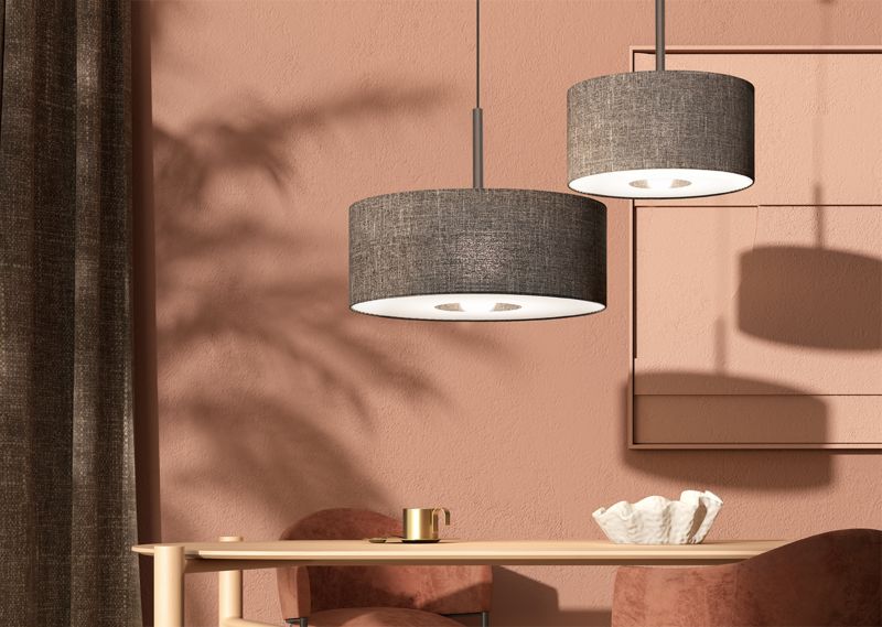 Lampa wisząca dekoracyjna czarna 65cm czekoladowa podsufitka 1xE27 25W AMARELA Nowodvorski 1 szt.
