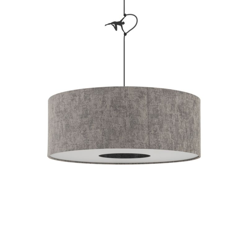 Lampa wisząca dekoracyjna szara klosz z tkaniny 50cm 1xE27 25W LAGO Nowodvorski 1 szt.