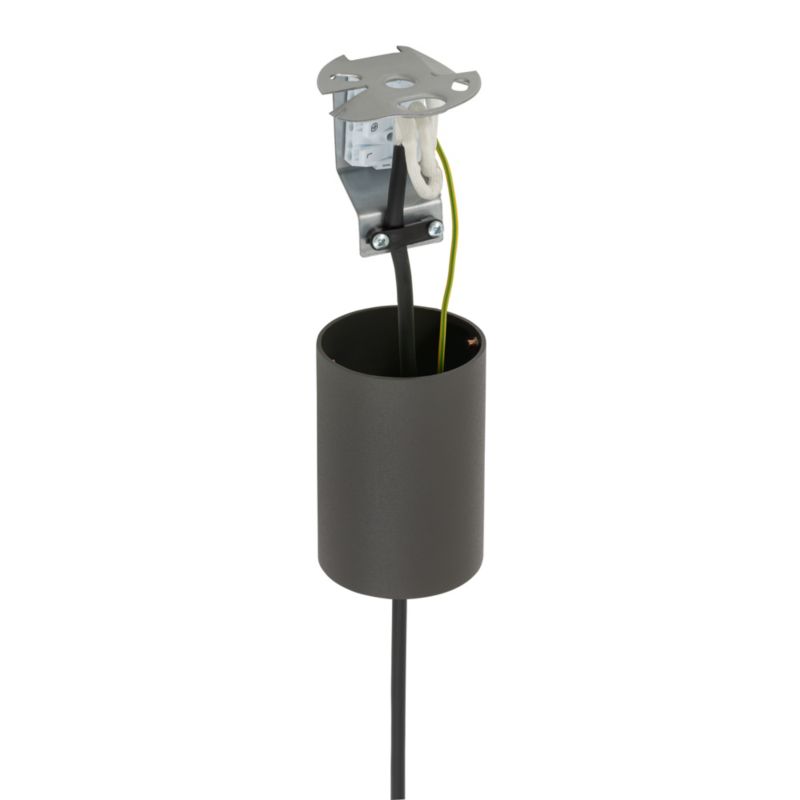 Lampa wisząca dekoracyjna szara klosz z tkaniny 50cm 1xE27 25W LAGO Nowodvorski 1 szt.