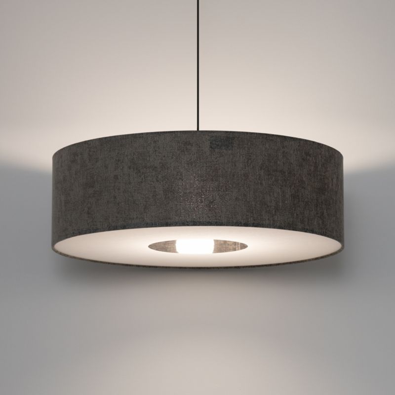 Lampa wisząca dekoracyjna szara klosz z tkaniny 65cm 1xE27 25W LAGO Nowodvorski 1 szt.