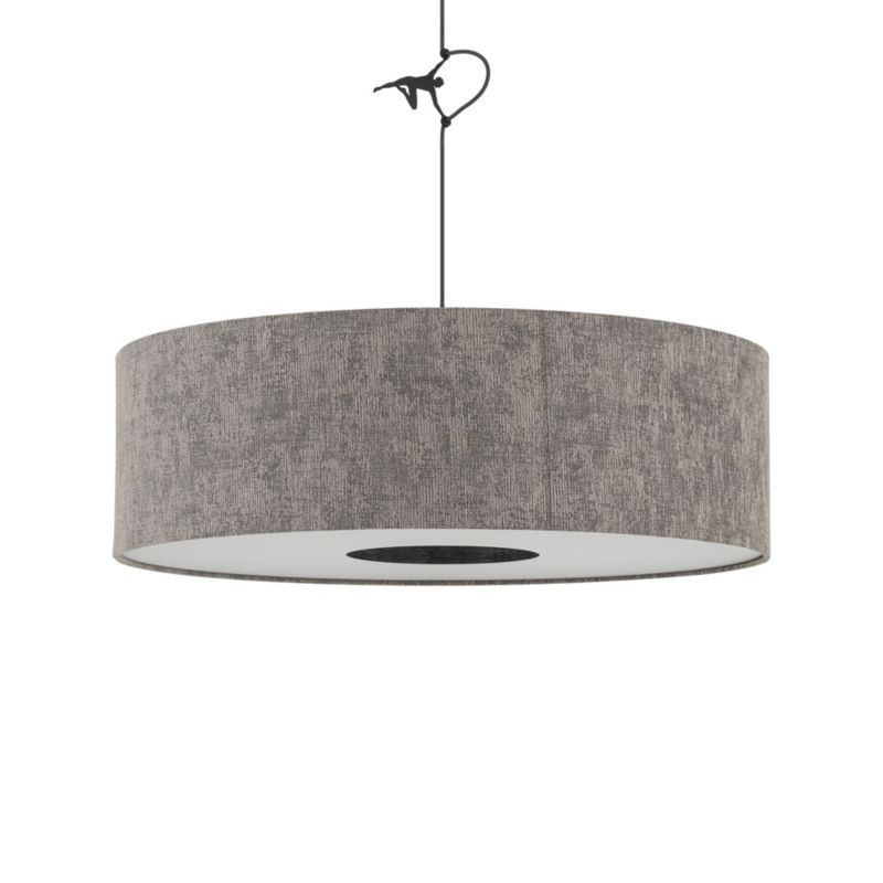Lampa wisząca dekoracyjna szara klosz z tkaniny 65cm 1xE27 25W LAGO Nowodvorski 1 szt.
