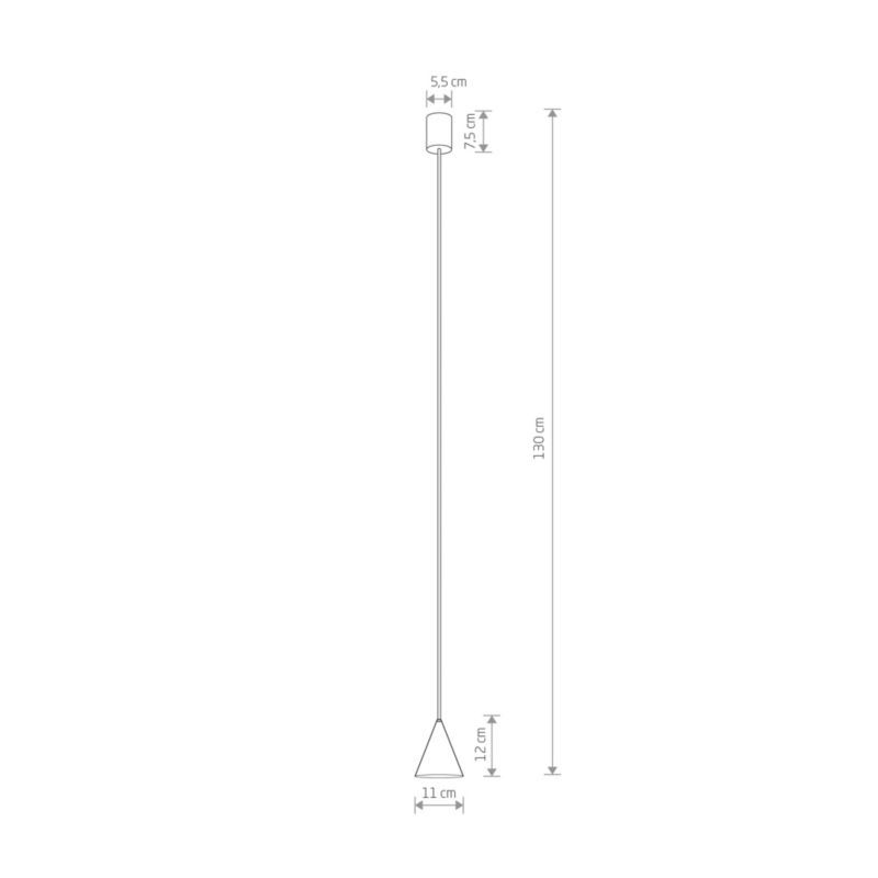 Lampa wisząca dekoracyjna szara stożek 11cm 1xGU10 10W ZENITH Nowodvorski 1 szt.
