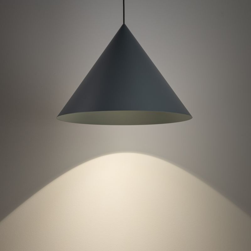 Lampa wisząca dekoracyjna szary błękit stożek 50cm 1xGU10 20W ZENITH Nowodvorski 1 szt.