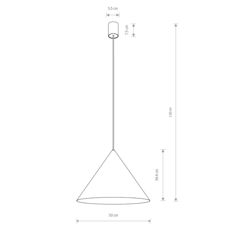 Lampa wisząca dekoracyjna terakota stożek 50cm 1xGU10 20W ZENITH Nowodvorski 1 szt.