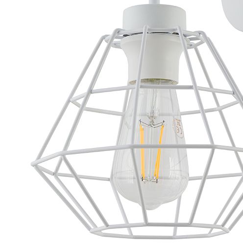 Lampa Wisząca DIAMOND TK Lighting Biały 3xE27 Koło 45x45 cm 1szt.