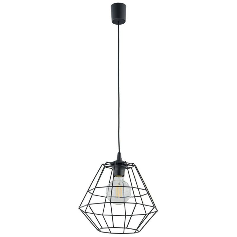 Lampa Wisząca DIAMOND TK Lighting Czarna 1xE27 30x30 cm 1szt.
