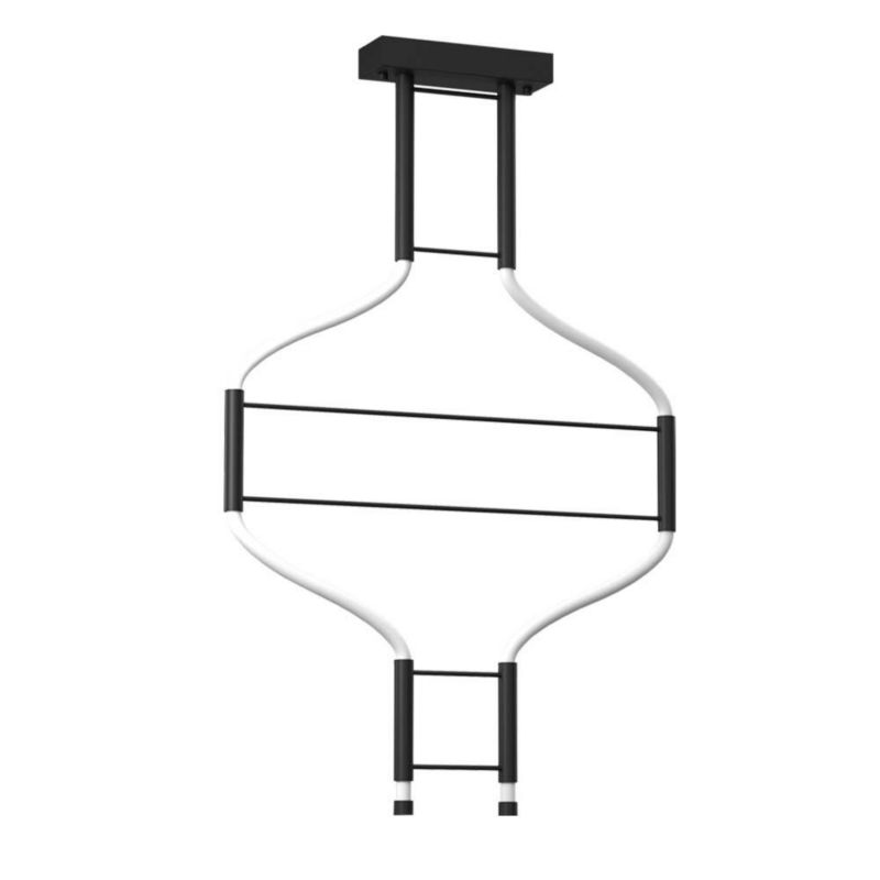 Lampa wisząca Dohar Alha 0530 czarno-biała nowoczesna wbudowany LED 42W 1 szt.