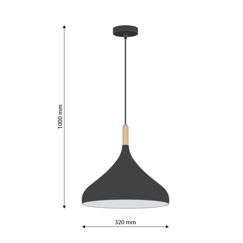Lampa wisząca, DPM, 1 x E27, biały, 1 szt