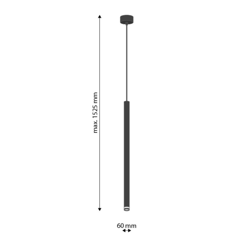 Lampa wisząca, DPM, 1 x G9, czarna, 1szt