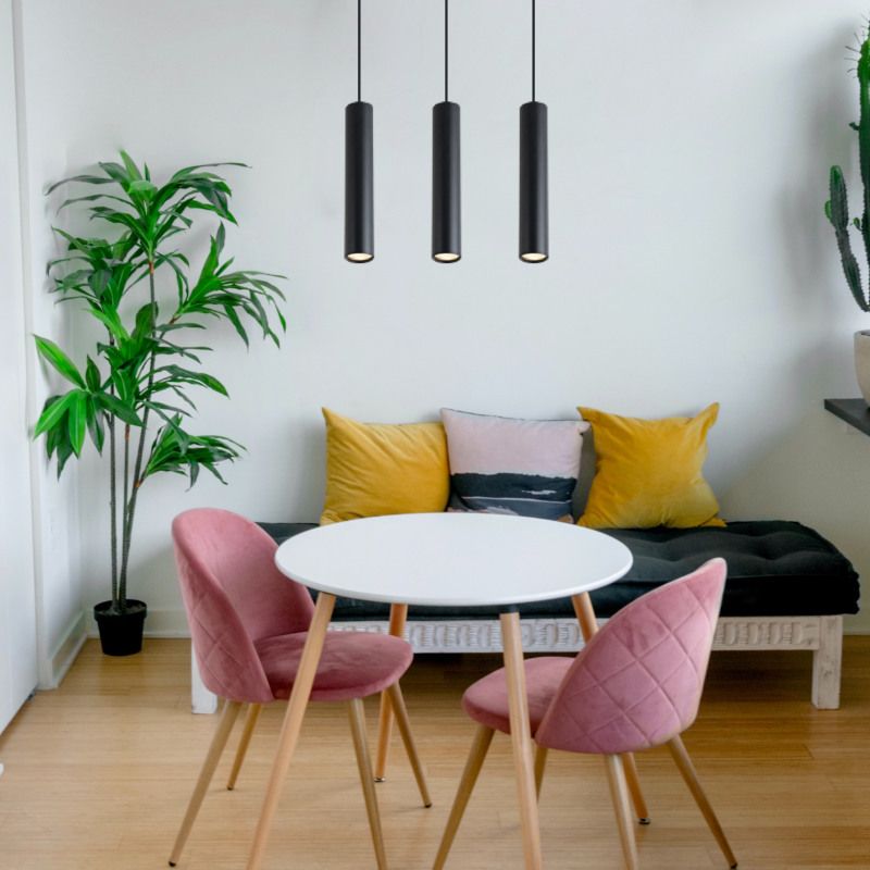 Lampa wisząca, DPM, 1 x GU10, czarna, 1szt