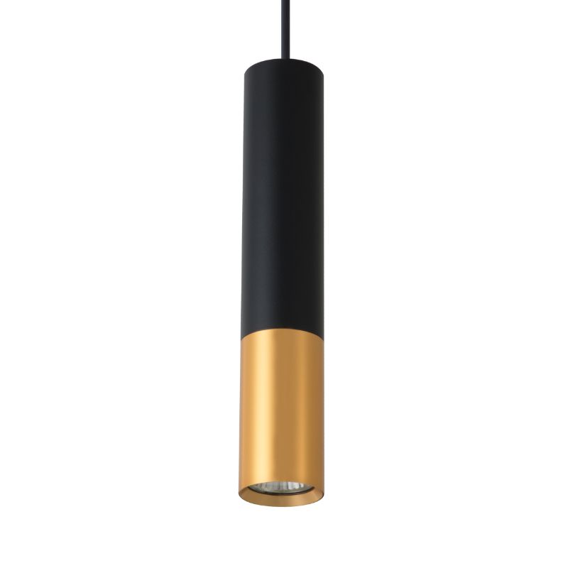 Lampa wisząca, DPM, 3 x GU10, czarno-złota, 1szt