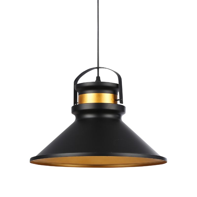 Lampa wisząca, DPM, 37 cm, czarny+miedź, 1szt