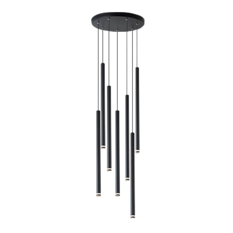 Lampa wisząca, DPM, 7 x G9, czarna, 1szt