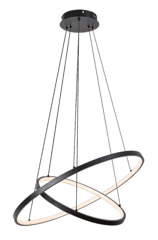 Lampa wisząca dwa pierścienie Rabalux Beliza czarno-biała LED 75W 3000-6500KK 6100lm IP20 wym:120x60x60cm - 1 szt.