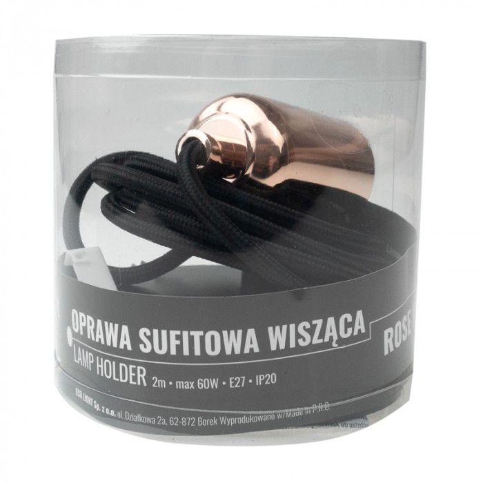 Lampa wisząca Ecolight czarno-złota 1xE27x60W IP20 wym:200x4,2x4,2cm - 1 szt.
