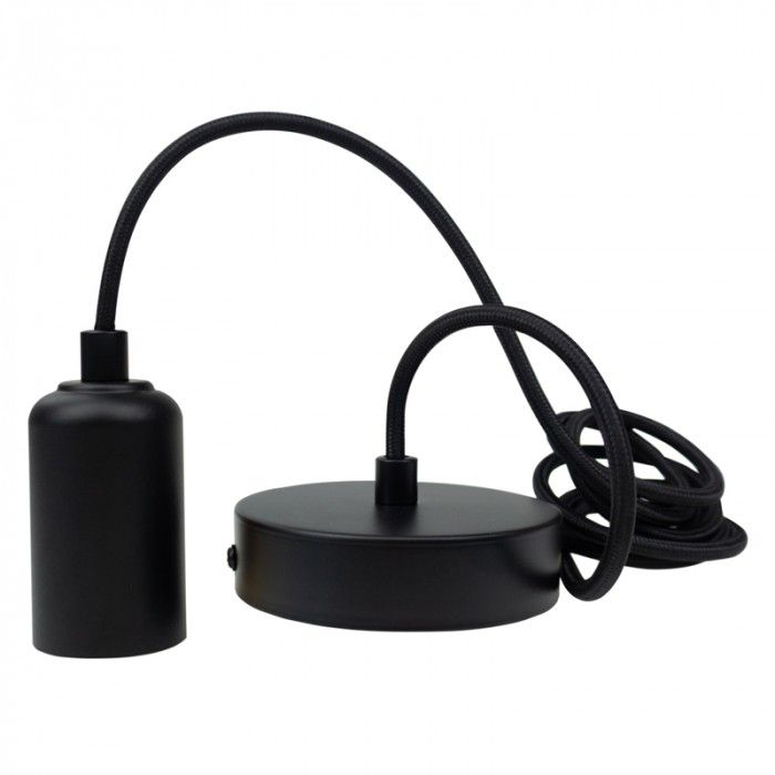 Lampa wisząca Ecolight czarny matowy 1xE27x60W IP20 wym:200x4,2x4,2cm - 1 szt.