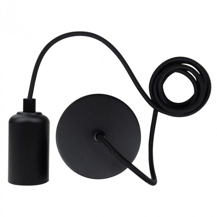 Lampa wisząca Ecolight czarny matowy 1xE27x60W IP20 wym:200x4,2x4,2cm - 1 szt.