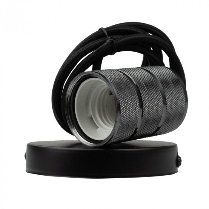 Lampa wisząca Ecolight czarny połysk 1xE27x60W IP20 wym:200x4,5x4,5cm - 1 szt.