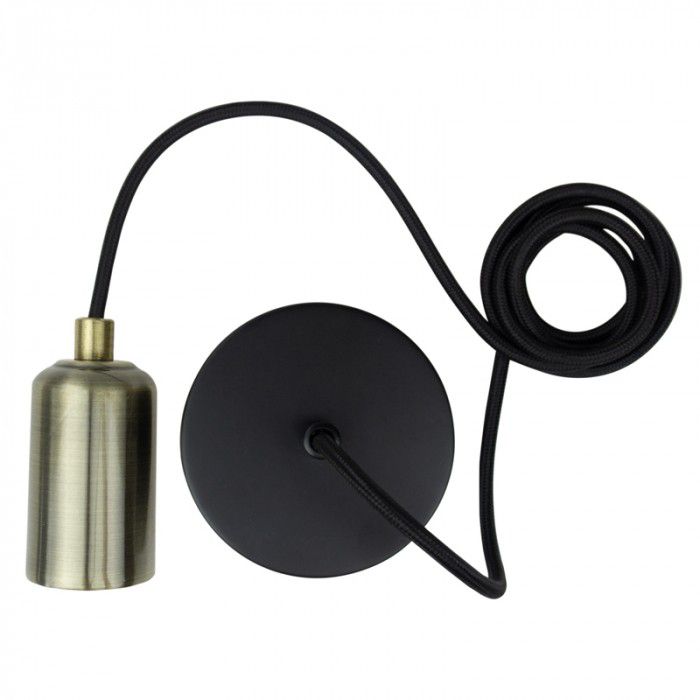 Lampa wisząca Ecolight mosiężno-czarna 1xE27x60W IP20 wym:200x4,2x4,2cm - 1 szt.